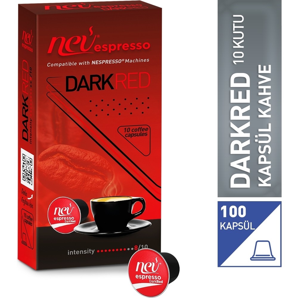 Nev%20espresso%20DarkRed%20Kapsül%20Kahve%2010%20Kutu%20100%20adet