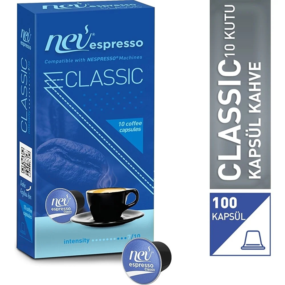 Nev%20espresso%20Klasik%20Kapsül%20Kahve%2010%20Kutu%20100%20adet