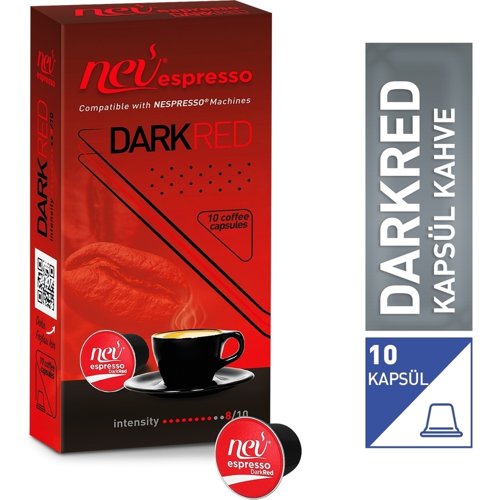 Nev%20espresso%20DarkRed%20Kapsül%20Kahve%201%20Kutu%2010%20adet