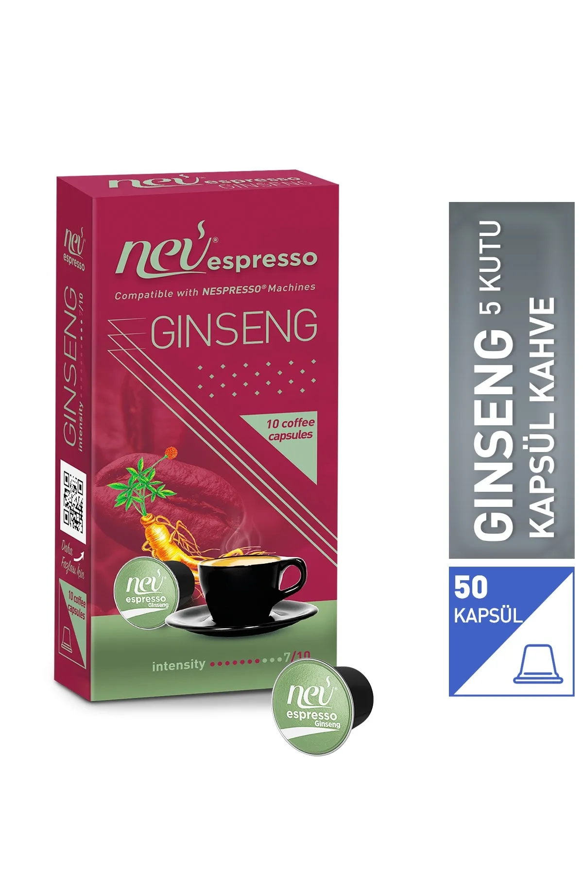 Nev%20espresso%20Ginseng%20Kapsül%20Kahve%205%20Kutu%2050%20adet