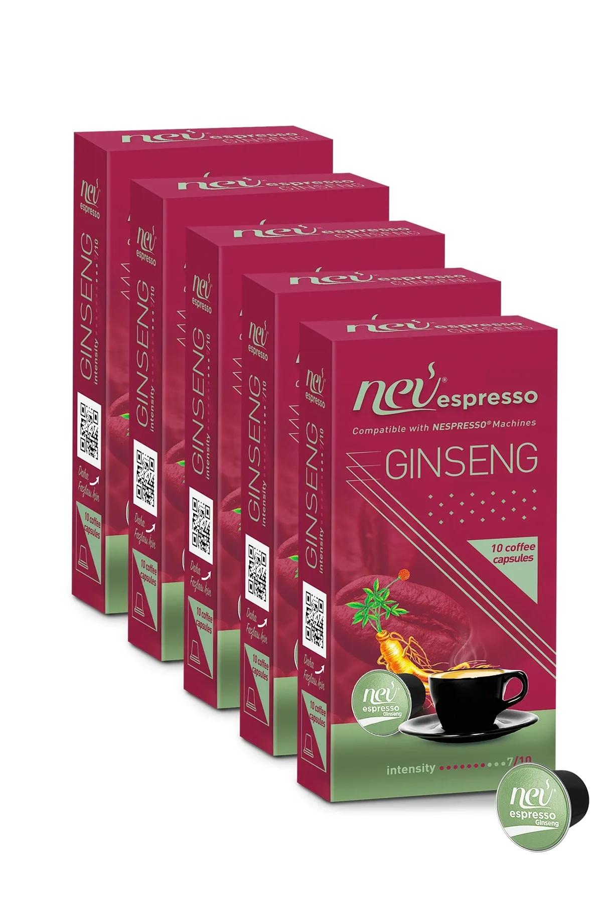 Nev%20espresso%20Ginseng%20Kapsül%20Kahve%205%20Kutu%2050%20adet