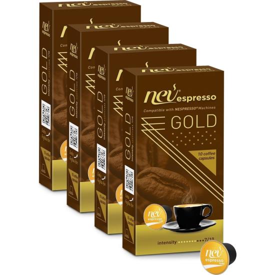 Nev espresso Gold Kapsül Kahve 4 Kutu 40 adet 