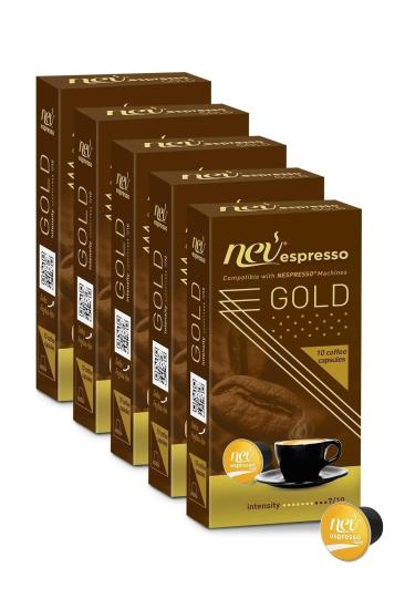 Nev espresso Gold Kapsül Kahve 5 Kutu 50 adet 