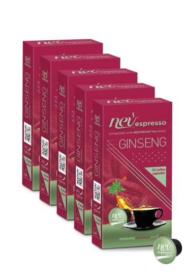 Nev espresso Ginseng Kapsül Kahve 5 Kutu 50 adet 